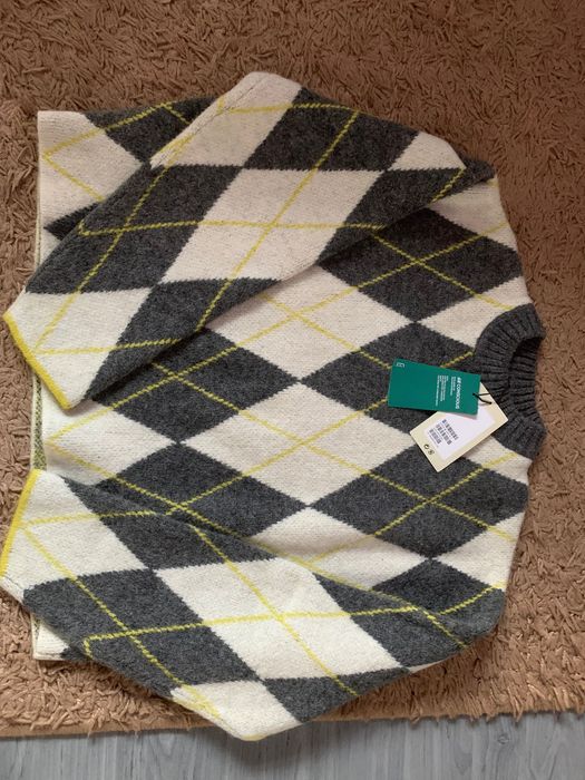 Nowy sweter H&M Pringle S-L romby jakość premium