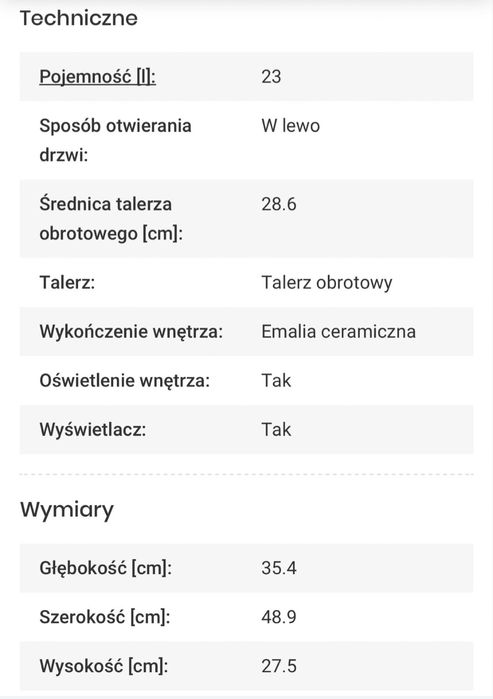 Mikrofala + grill GE83X mikrofalówka
