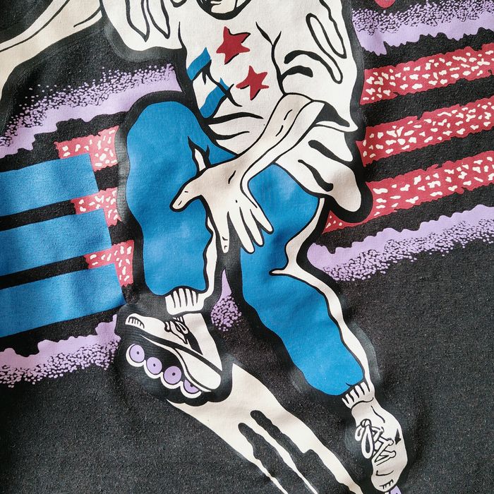 Czarny t-shirt Vintage Street Roller lata 90, Retro Skate Style