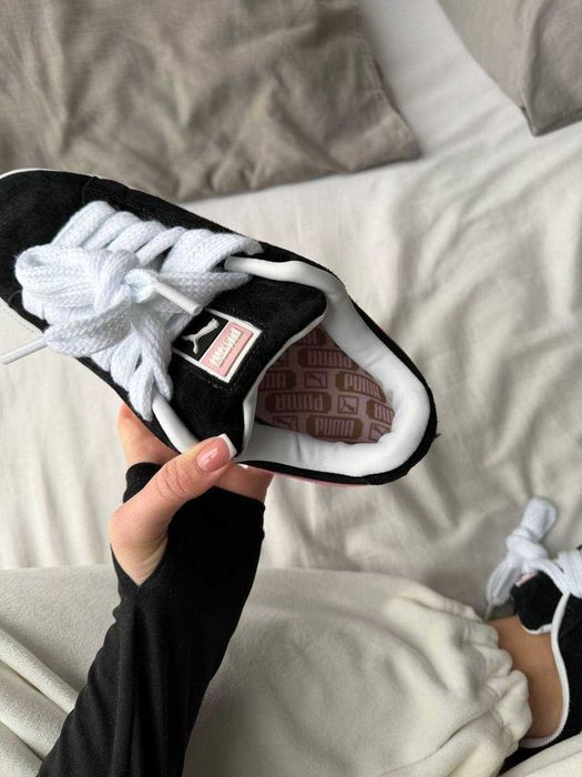 Женские кроссовки Puma Suede XL pink / Пума XL черные розовые 36 37 38 39 40
