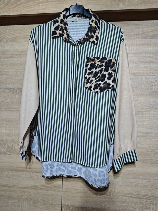 Nowa koszula bez panterka oversize długi tył new collection roz xxl-4xl