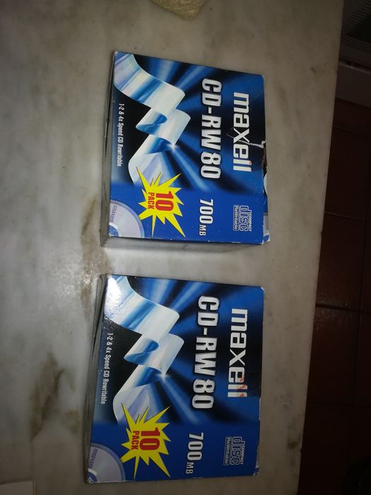 Conjunto de 2 Pack's 10 CD's Virgens/4 Unidades
