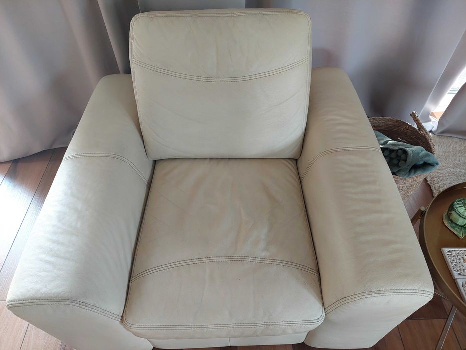 Sofa i fotel skóra naturalna Helvetia cena do negocjacji