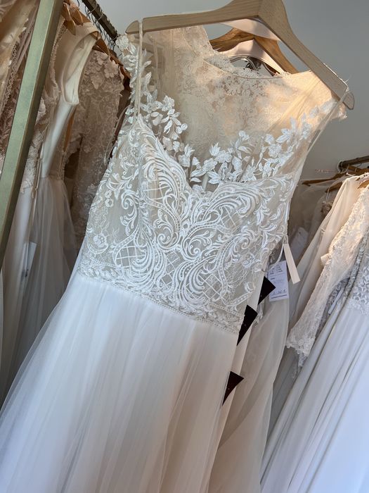 Suknia ślubna wysyłka, rozmiar 36,38,40 muślinowa litera A