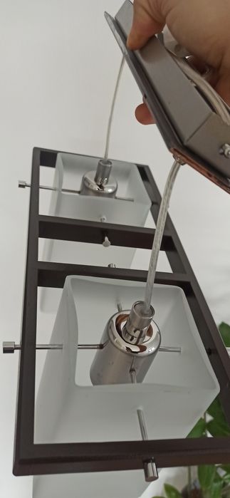 Lampa wisząca, regulowana wysokość - klosze szklane