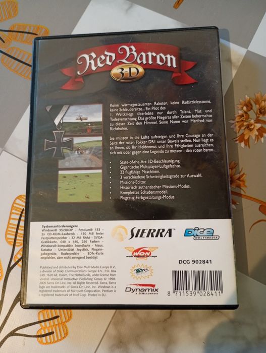wydanie gry Red Baron 3-D na komputery PC.