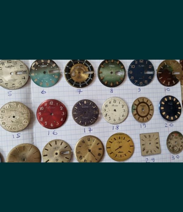 Циферблаты часов под восстановление производства СССР