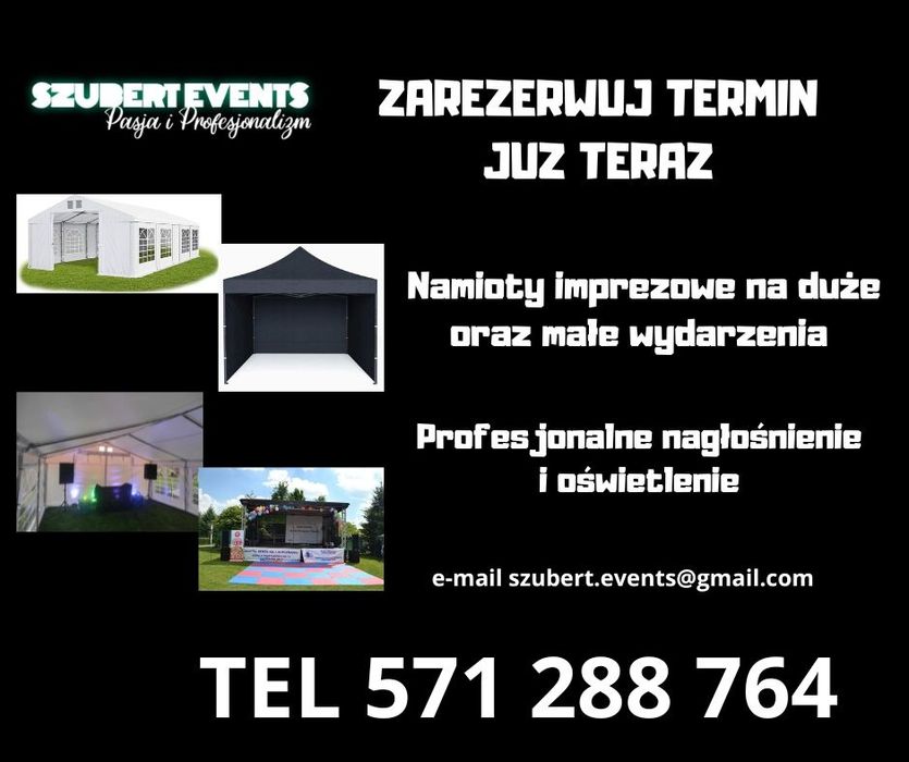Namioty Nagłośnienie imprez festynów konferencji Złotów