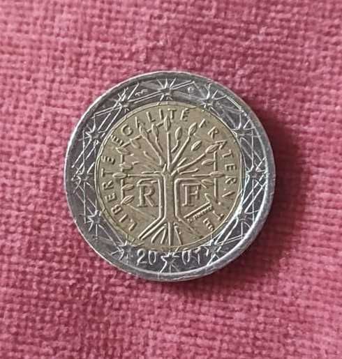 Rara Moeda de 2€ França (2001) com erro de cunhagem