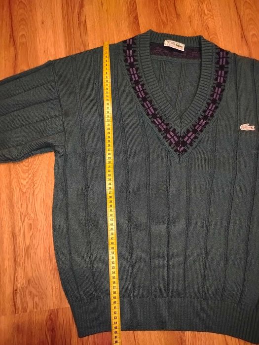Sweter Lacoste wełna moher akryl L