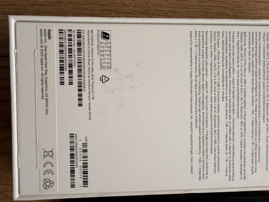 iPhone 15 Pro Max pamieć 1 TB