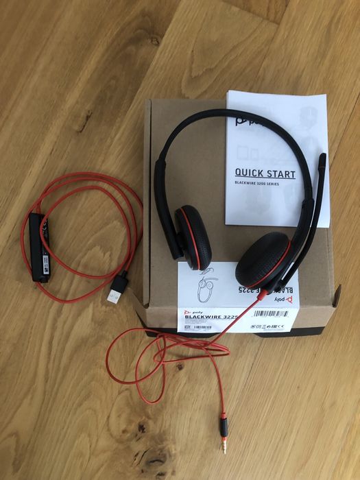 Słuchawki przewodowe Plantronics Blackwire C3225 USB-A pałąk