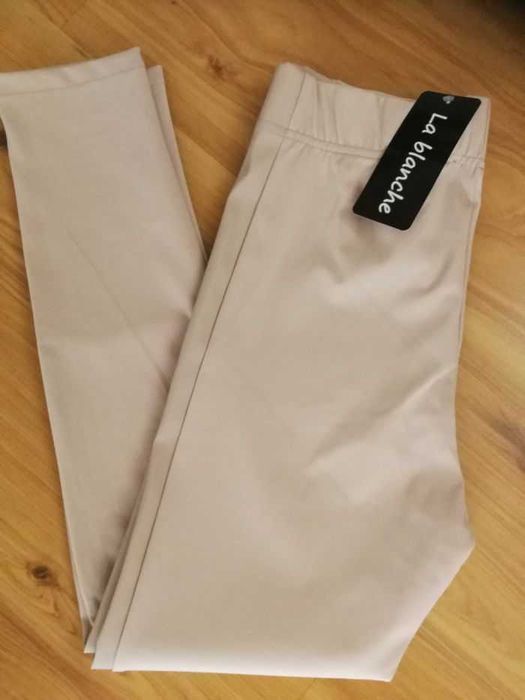Spodnie legginsy La blanche elastyczne eco skóra i tanina