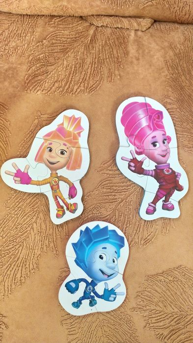 Пазли картонні, м'які 2+ 4+ 5+ доміно