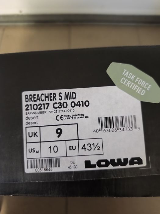 Buty LOWA Breacher S MID desert roz. 43½ NOWE