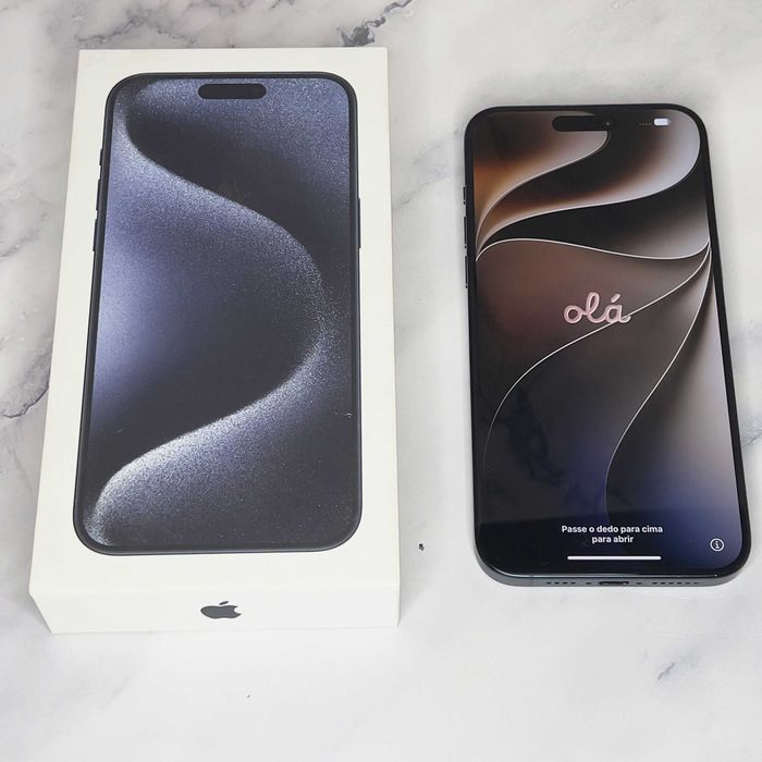 Apple iPhone 15 Pro Max 256GB Titânio azul | Bateria 83% | Como Novo