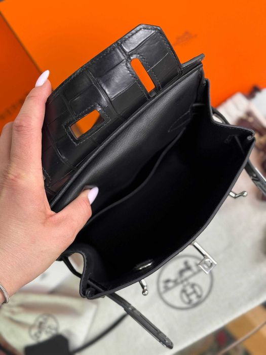 Слинг Hermes плечевая сумка Эрме бананка натуральная кожа крокодила Ерме мужская сумка c929