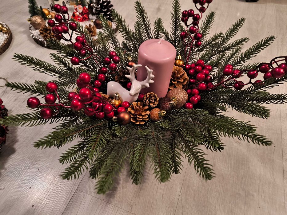 Stroik świąteczny wianek na święta Boże Narodzenie