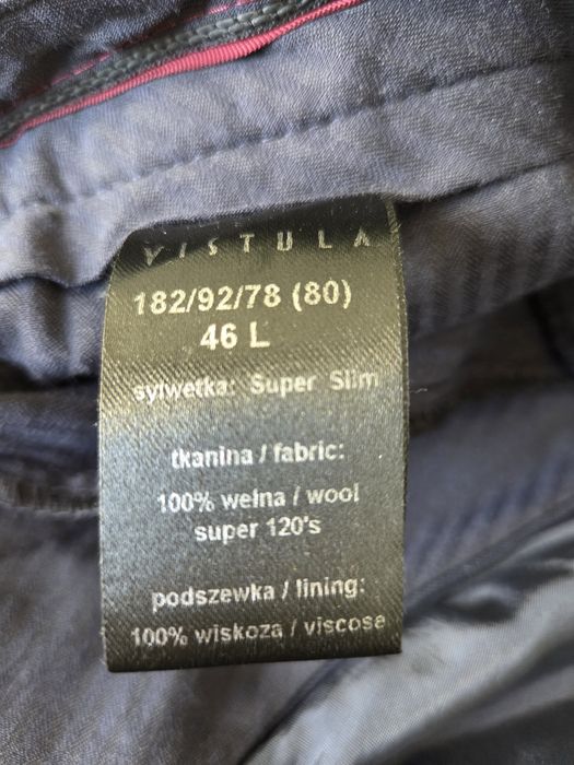 Wełniany garnitur vistula + koszula GRATIS