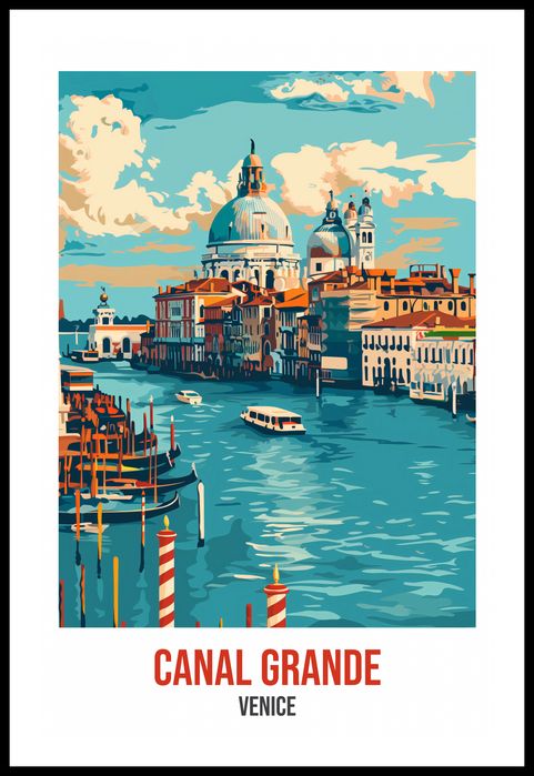 Plakat 53x81cm Canal Grande, Venice