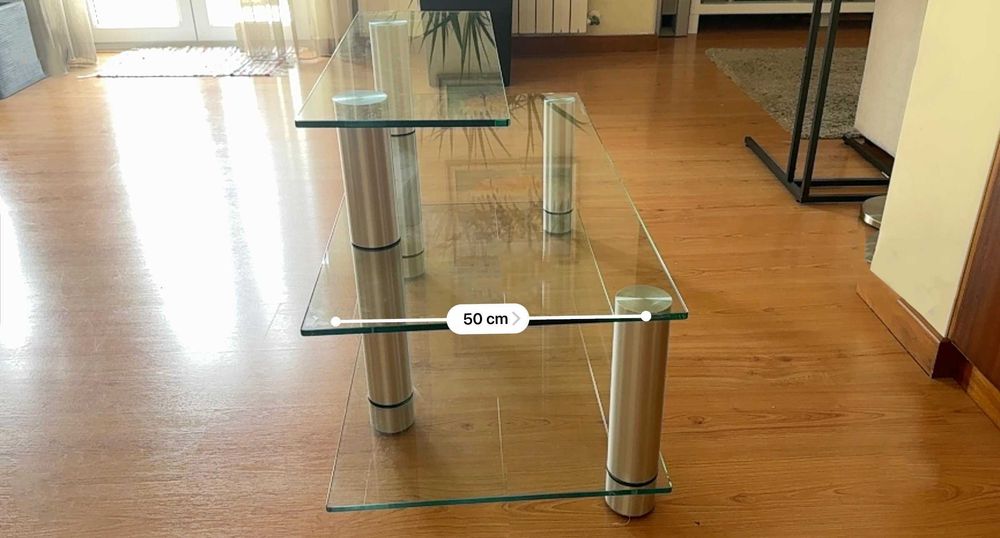 Móvel de televisão em Vidro temperado