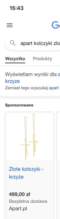 Kolczyki złoto 375 próba
