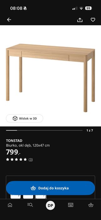 Biurko Tonstand Ikea