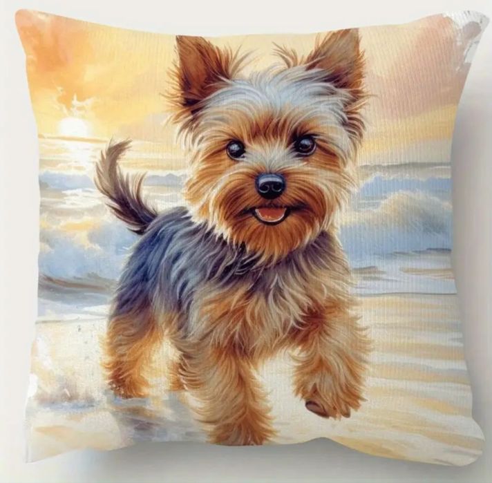 Capa de Almofada Cão Yorkshire Terrier