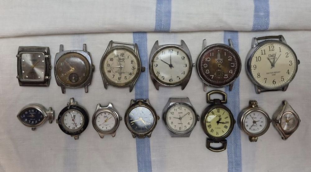 Кварцеві годинники 14шт на запчастини чи відновлення, реставрацію. Стан по фото.