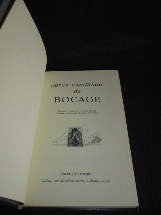 Livros Obras Escolhidas de Bocage ilustrações de Lima de Freitas 3 Volumes Completo