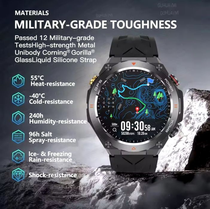Смарт годинник CK82 з підтримкою Української мови + Компас + GPS