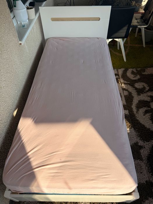 Дитяче підліткове ліжко з матрасом 200х90, LED підсвітка