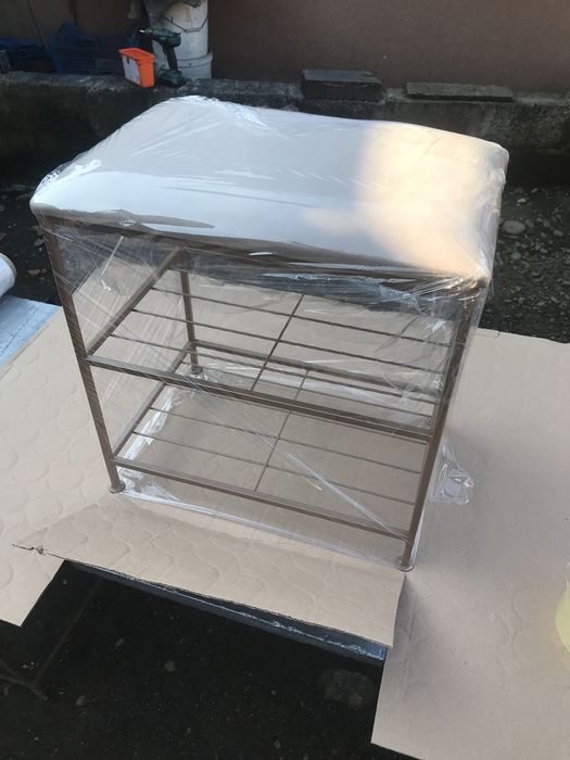 Банкетка с полками для обуви, Банкетка кована,полка,етажерка