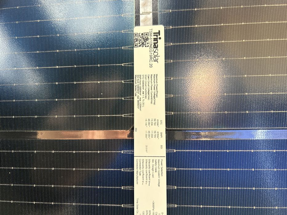 Сонячні панелі Trina 610w BIFACIAL DUAL GLASS
