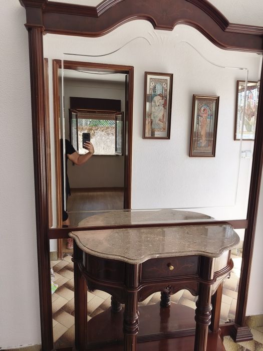 Movel de entrada/consola com espelho