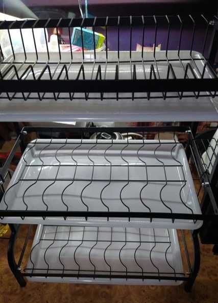 Кухонна сушка сушарка для посуду органайзер три яруси сушилка