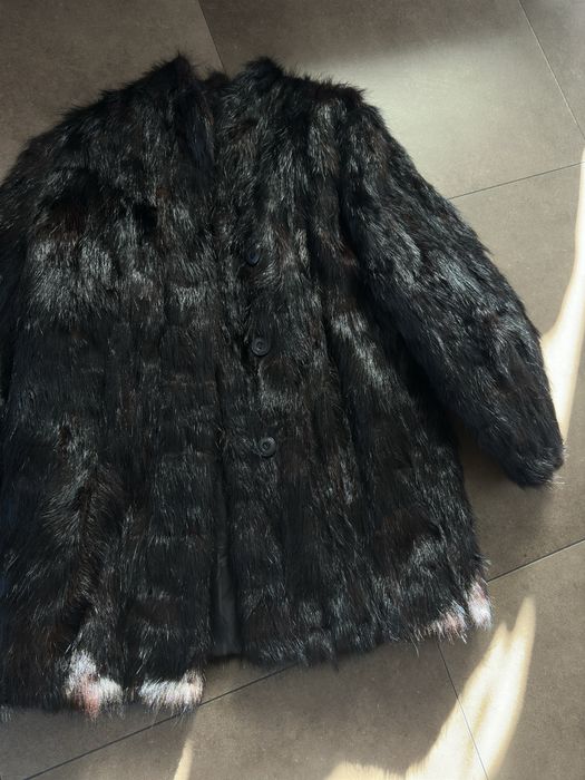 Futro prawdziwe ciemny brąz