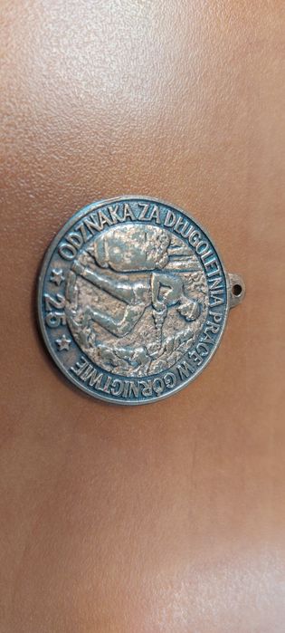 Odznaka 25 lat prac w górnictwie czasy PRL-U
