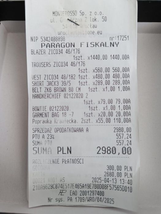 Garnitur brązowy Albione wełna