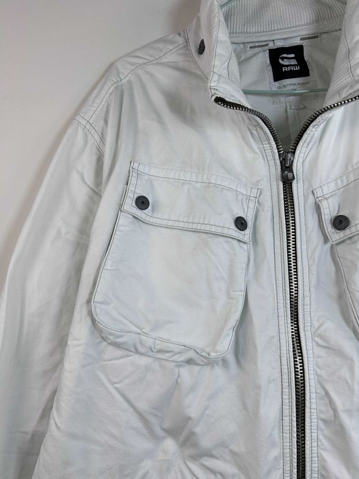 G-STAR Raw Military Style Cargo Multi Pockets White Jacket