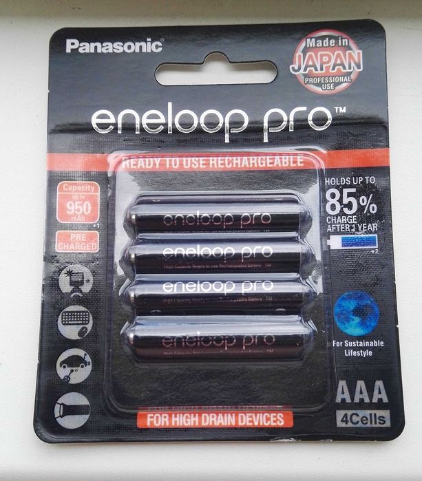 Аккумулятор Panasonic Eneloop PRO AA 2550mA; 950мА