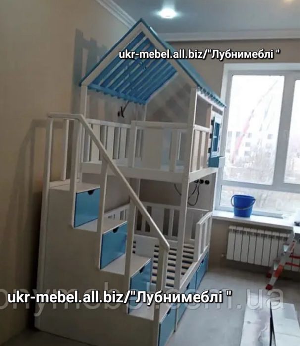 Двоповерхове деревʼяне ліжко «Дельта2-люкс »,кровать двухъярусная