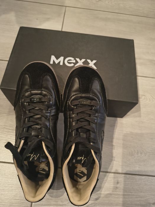 Praktycznie nowe Sneakersy Mexx  rozmiar 40 gwarancja 2 lata czarne skóra MI001009943W