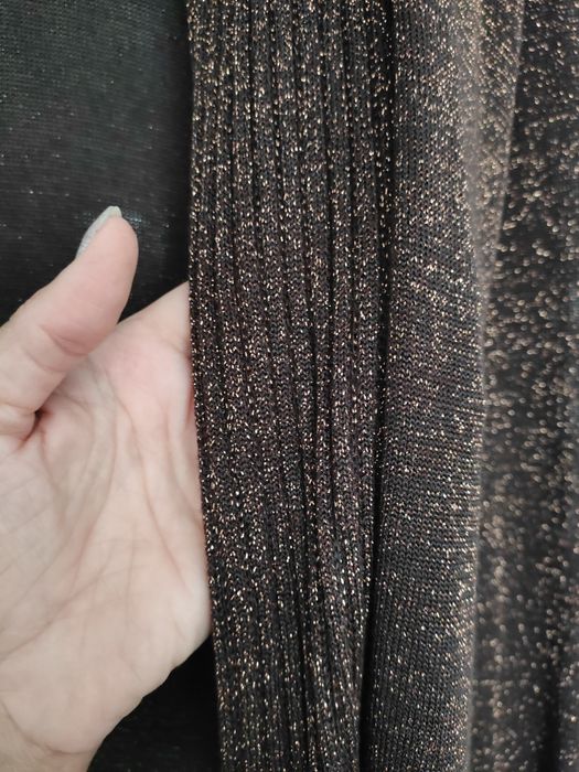 Kardigan narzutka brązowo złota rozmiar 40/42