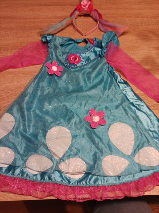 Stroje karnawałowe, okprzebranie kostium Trolla na dziewczynke 2-4 lat