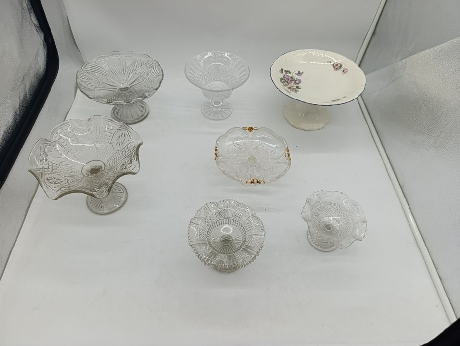 Стеклянная фруктовница конфетница ваза для конфет мороженница СССР