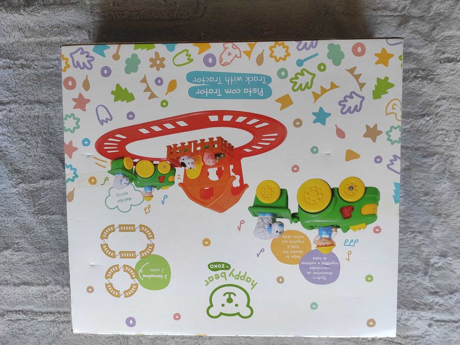 Comboio com animais para bebé