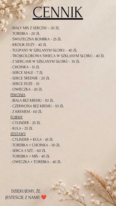 Świece (zestaw w kształcie serca)