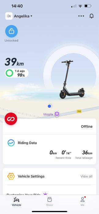 Hulajnoga elektryczna.