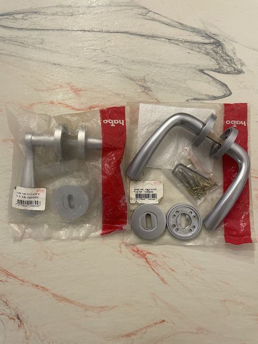 Klamka 2 szt HABO klamiki rozeta komplet metal solidne